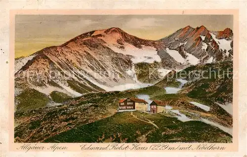 AK / Ansichtskarte  Nebelhorn mit Edmund Probst Haus Nebelhorn