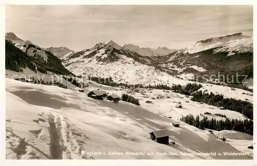 AK / Ansichtskarte  Riezlern_Kleinwalsertal_Vorarlberg mit Hoch-Ifen Schwarzwassertal und Widderstein Riezlern_Kleinwalsertal