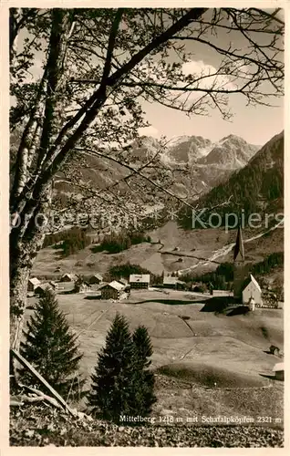 AK / Ansichtskarte  Mittelberg_Kleinwalsertal_AT mit Schafalpkoepfen 