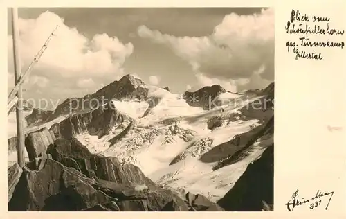 AK / Ansichtskarte 73808314 Turnerkamp_3420m_Zillertal_Tirol_AT Blick vom Schoenfidlerhorn 