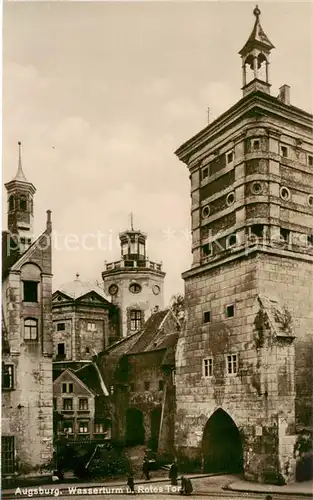 AK / Ansichtskarte  Augsburg Wasserturm und Rotes Tor Augsburg