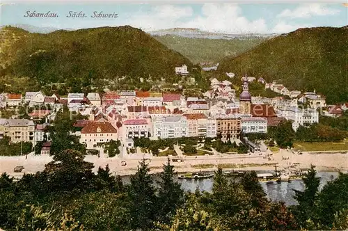 AK / Ansichtskarte  Schandau_Bad Panorama Schandau_Bad