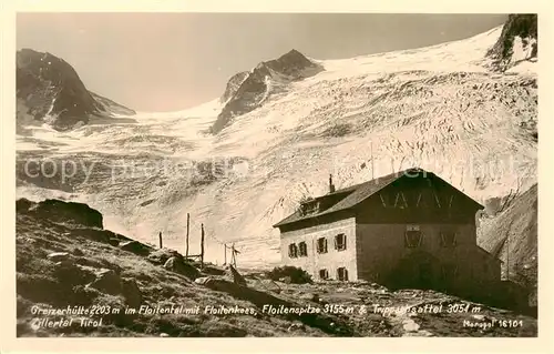 AK / Ansichtskarte  Greizerhuette_2226m_Zillertal_Torol_AT im Floitental mit Floitenkees Floitenspitze Treppachsattel 