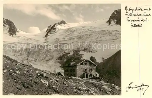 AK / Ansichtskarte 73808340 Greizerhuette_2226m_Zillertal_Torol_AT mit Floitenkees und Trippachsattel 