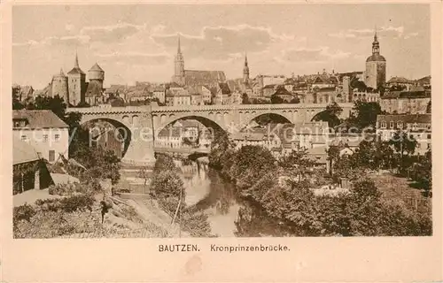 AK / Ansichtskarte  Bautzen Kronprinzenbruecke Bautzen