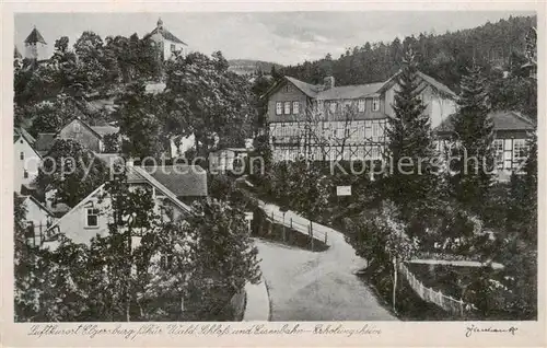 AK / Ansichtskarte  Elgersburg Wald Schloss und Eisenbahn Erholungsheim Elgersburg