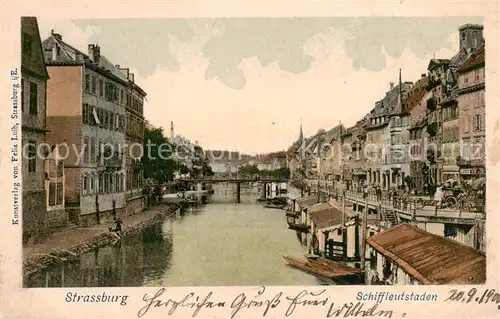 AK / Ansichtskarte Strassburg_Elsass Schiffleutstaden Strassburg Elsass