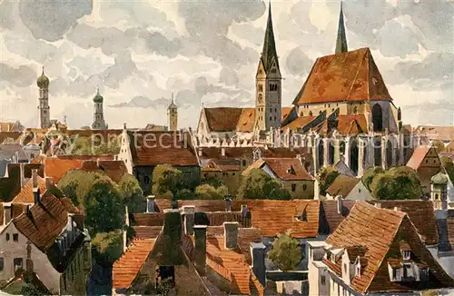 AK / Ansichtskarte  Augsburg Blick auf den Dom Augsburg