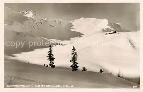 AK / Ansichtskarte  Schwarzwasserhuette_1651m_Vorarlberg_AT mit Steinmandl 