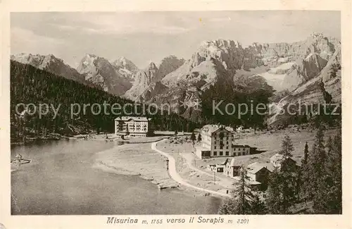 AK / Ansichtskarte 73808403 Misurina_Veneto_IT verso il Sorapis 