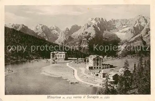 AK / Ansichtskarte  Misurina_Veneto_IT verso il Sorapis 