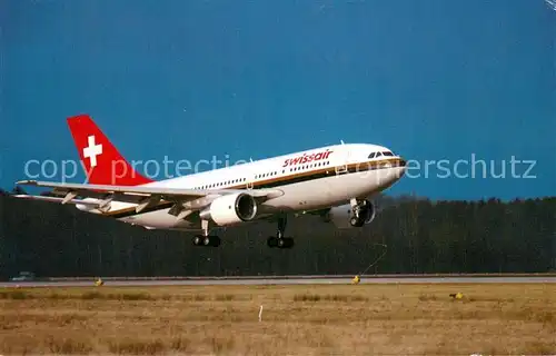 AK / Ansichtskarte  Flugzeuge_Zivil Swissair Airbus A310 Europe 