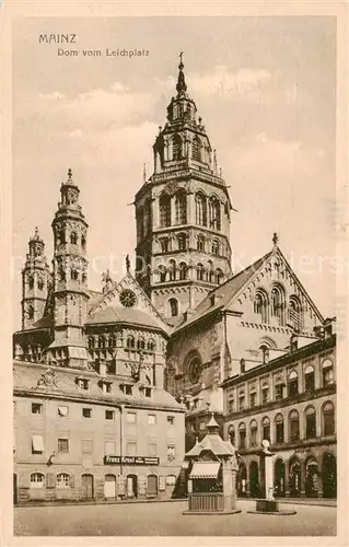 AK / Ansichtskarte  Mainz__Rhein Dom vom Leichplatz Feldpost 