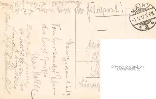 AK / Ansichtskarte  Mainz__Rhein Dom vom Leichplatz Feldpost 