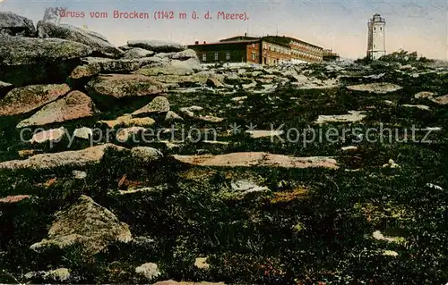 AK / Ansichtskarte  Brocken_Harz Brockenhotel Aussichtsturm Brocken Harz