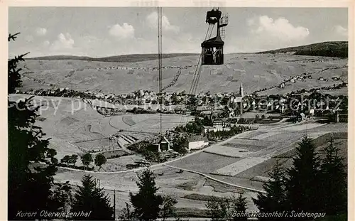 AK / Ansichtskarte 73808448 Oberwiesenthal_Erzgebirge Panorama Seilbahn Oberwiesenthal Erzgebirge