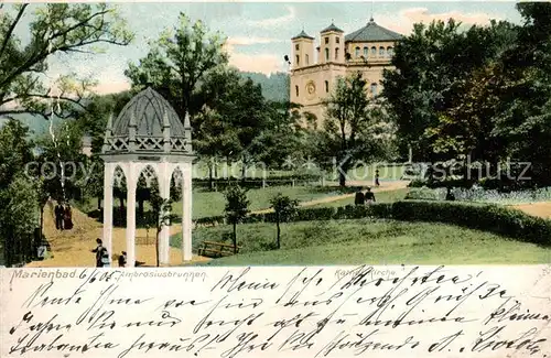 AK / Ansichtskarte  Marienbad_Tschechien_Boehmen Ambrosiusbrunnen Marienbad_Tschechien