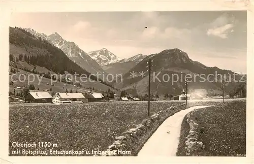 AK / Ansichtskarte 73808471 Oberjoch_Bad_Hindelang mit Rotspitze Entschenkopf und Imberger Horn 