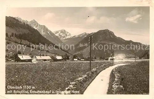 AK / Ansichtskarte  Oberjoch_Bad_Hindelang mit Rotspitze Entschenkopf und Imberger Horn 