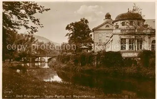 AK / Ansichtskarte  Bad_Kissingen Saale Partie mit Regentenbau Bad_Kissingen