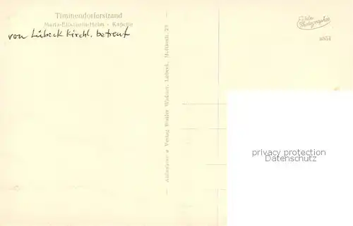 AK / Ansichtskarte  Timmendorfer_Strand Maria Elisabeth Heim Kapelle Timmendorfer_Strand