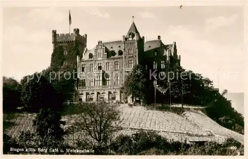 AK / Ansichtskarte  Bingen_Rhein Burg Cafe und Weinkosthalle Bingen Rhein