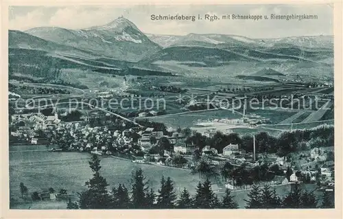 AK / Ansichtskarte 73808500 Schmiedeberg_Riesengebirge_Smideberk_Kovarska_CZ mit Schneekoppe und Riesengebirgskamm 