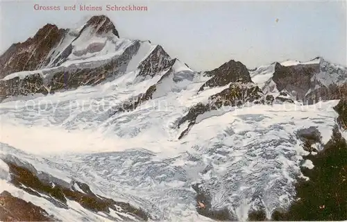 AK / Ansichtskarte Schreckhorn_Grosses Schreckhorn_4078m_BE Grosses und Kleines Schreckhorn 