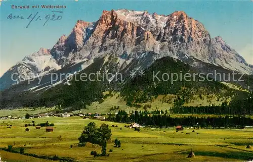 AK / Ansichtskarte  Ehrwald_Tirol_AT mit Wetterstein 