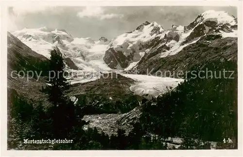 AK / Ansichtskarte Morteratschgletscher Panorama Morteratschgletscher