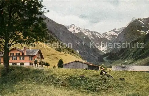 AK / Ansichtskarte  Oberstdorf Gasthof Spielmannsau Oberstdorf