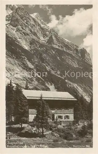 AK / Ansichtskarte 73808550 Zugspitze_Garmisch-Partenkirchen Reinthalangerhuette 