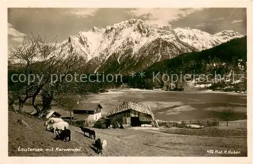 AK / Ansichtskarte  Lautersee__Mittenwald mit Karwendel 