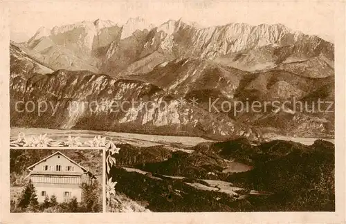 AK / Ansichtskarte  Oberaudorf Bruennstein Blick vom Bruennsteingipfel auf Kaisergebirge und Inntal Oberaudorf