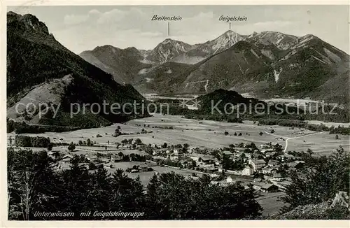 AK / Ansichtskarte  Unterwoessen mit Geigelsteingruppe Unterwoessen