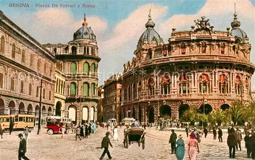 AK / Ansichtskarte  Genova_Genua_Liguria_IT Piazza De Ferrari e Borsa 