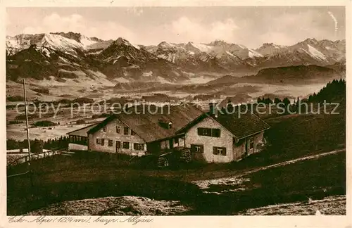 AK / Ansichtskarte  Eck-Alpe_1230m_Sonthofen_Oberallgaeu Almwirtschaft Panorama 