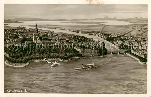 AK / Ansichtskarte  Konstanz_Bodensee Fliegeraufnahme Konstanz_Bodensee