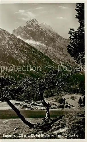 AK / Ansichtskarte  Lautersee__Mittenwald mit Wetterstein 