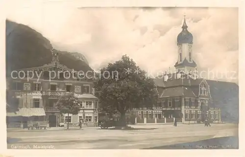 AK / Ansichtskarte  Garmisch-Partenkirchen Marktplatz Garmisch-Partenkirchen