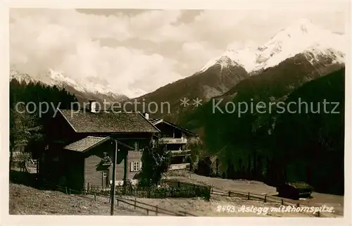 AK / Ansichtskarte  Astegg_Zillertal_Tirol_AT mit Ahornspitze 