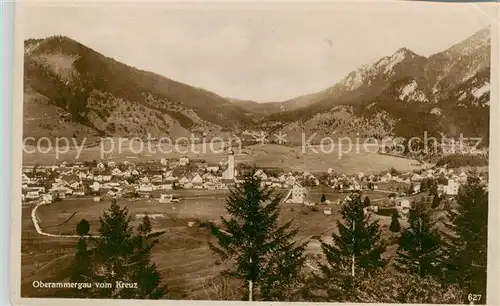 AK / Ansichtskarte 73808622 Oberammergau Blick vom Kreuz Oberammergau