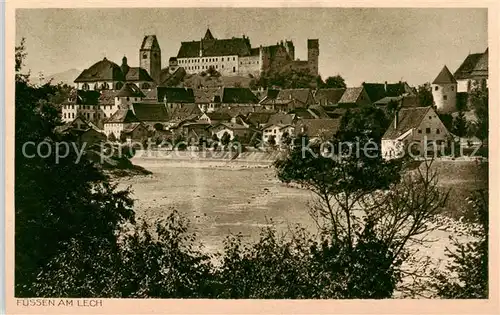 AK / Ansichtskarte 73808642 Fuessen_Allgaeu Stadt und Schloss Lechpartie Fuessen Allgaeu