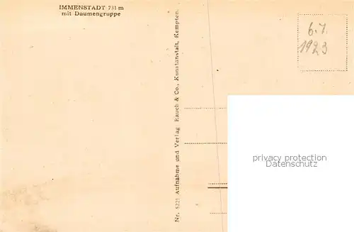 AK / Ansichtskarte  Immenstadt_Allgaeu mit Daumengruppe Immenstadt_Allgaeu