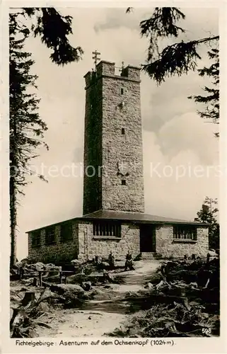 AK / Ansichtskarte  Warmensteinach Asenturm auf dem Ochsenkopf im Fichtelgebirge Warmensteinach