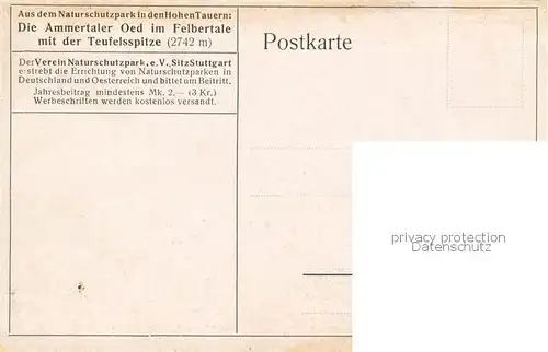 AK / Ansichtskarte  Ammertal Ammertaler Oed im Felbertale mit der Teufelsspitze Ammertal