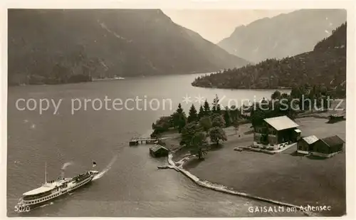 AK / Ansichtskarte  Achensee_Tirol_AT Gaisalm Fahrgastschiff Fliegeraufnahme 