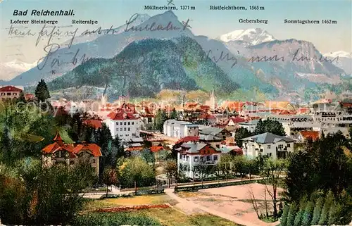 AK / Ansichtskarte  Bad_Reichenhall mit Loferer Steinberge Reiteralpe Muellnerhorn Gebersberg Sonntagshorn Bad_Reichenhall