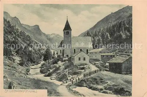 AK / Ansichtskarte  St_Leonhard_Pitztal_Tirol_AT Panorama mit Kirche 