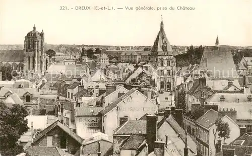 AK / Ansichtskarte Dreux_28 Vue generale prise du Chateau 